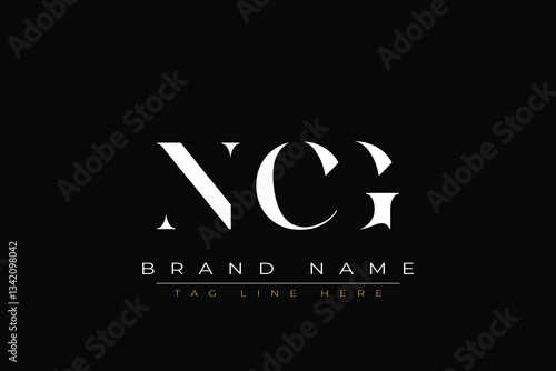 NCG abstract letter logo design. This logo is designed by three abstract letters
