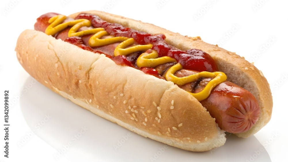 hot dog with mustard and ketchup hot dog with mustard and ketchup