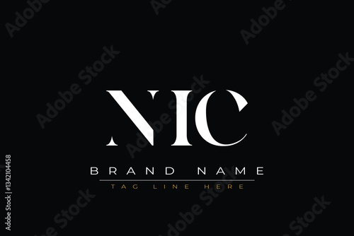 NIC abstract letter logo design. This logo is designed by three abstract letters