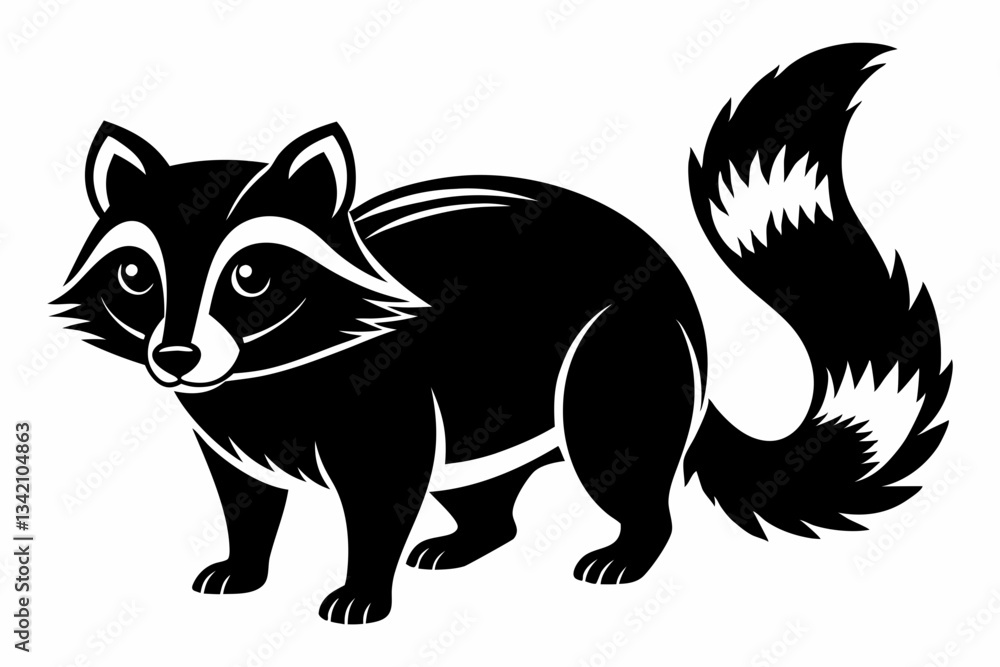 tanuki line art silhouette vector illustration tanuki line art silhouette vector illustration