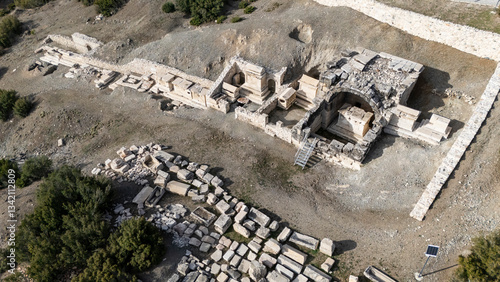 Obraz na płótnie Aerial view of Kibyra ancient city. Burdur, Turkey w salonie
