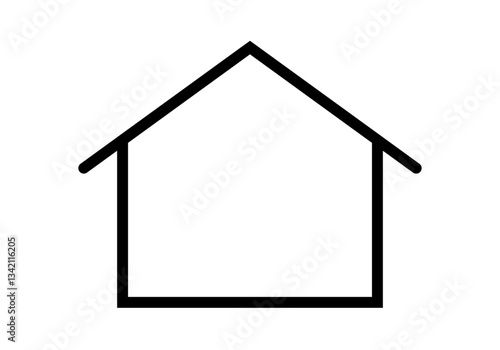 Icono negro de casa en fondo blanco