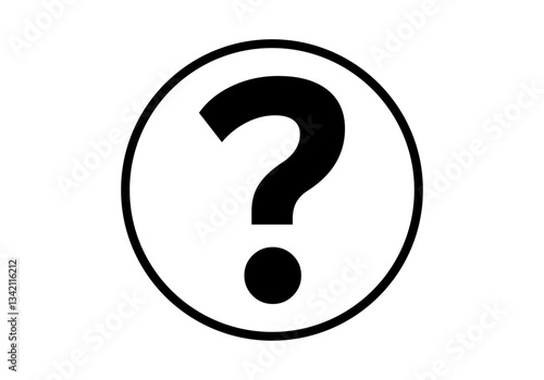 Icono negro de interrogación en botón