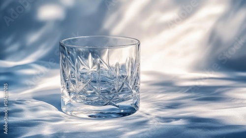 Wallpaper Mural Crystal Glass with Soleil Reflections on Soft Fabric Background Torontodigital.ca