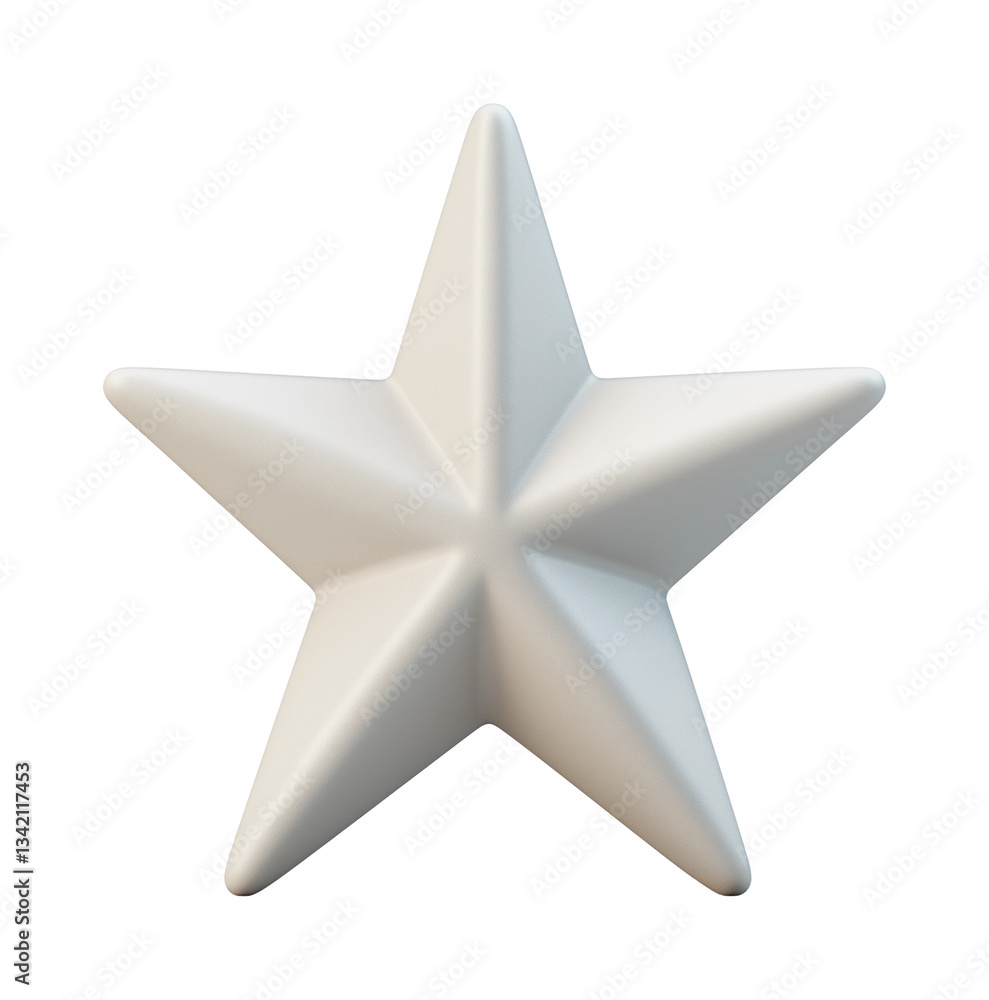 A gleaming five-pointed star radiating simplicity and elegance PNG on Transparent Background