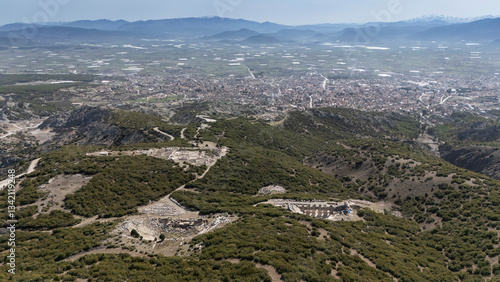 Obraz na płótnie Aerial view of Kibyra ancient city. Burdur, Turkey w salonie