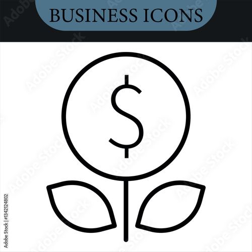 Employee Stock Ownership Plan Line Editable Icons set. Vector icons set. Vector illustration in modern thin line style of business related icons: company, shares, benefits and pension savings.Isolated