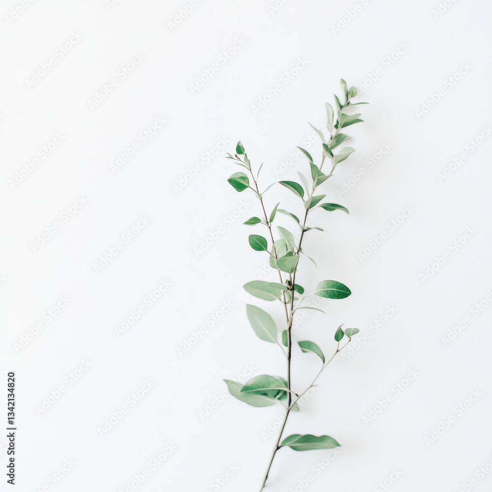 Fototapeta premium green plant on white background