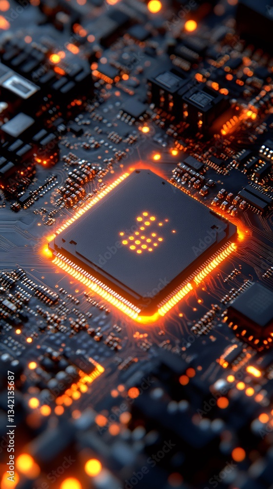 Quantum computing processor performing complex calculations on motherboard Quantum computing processor performing complex calculations on motherboard