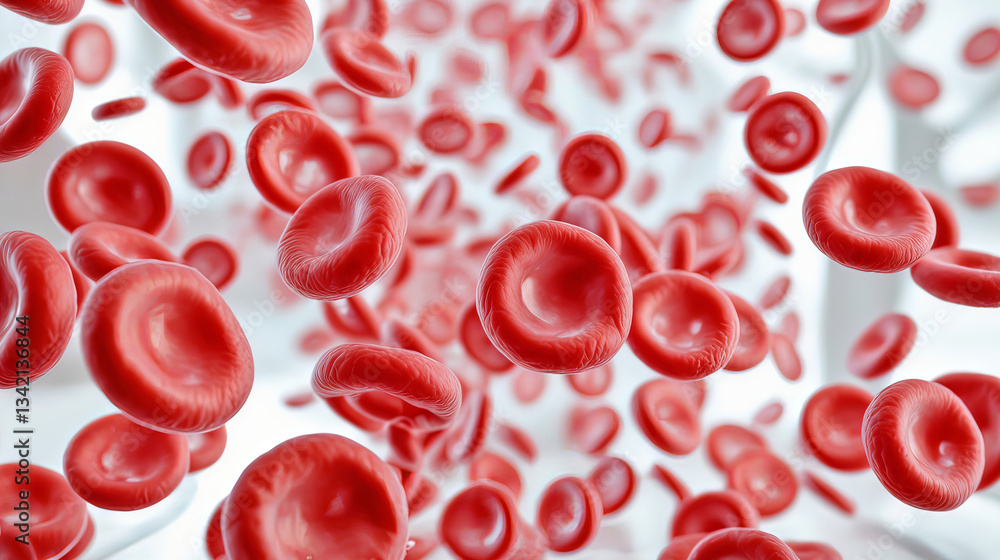 Abstract red blood cells clot isolated on white background. Scientific and medical microbiological concept. Transfer of important elements in the blood to protect the body. 3d illustration Abstract red blood cells clot isolated on white background. Scientific and medical microbiological concept. Transfer of important elements in the blood to protect the body. 3d illustration