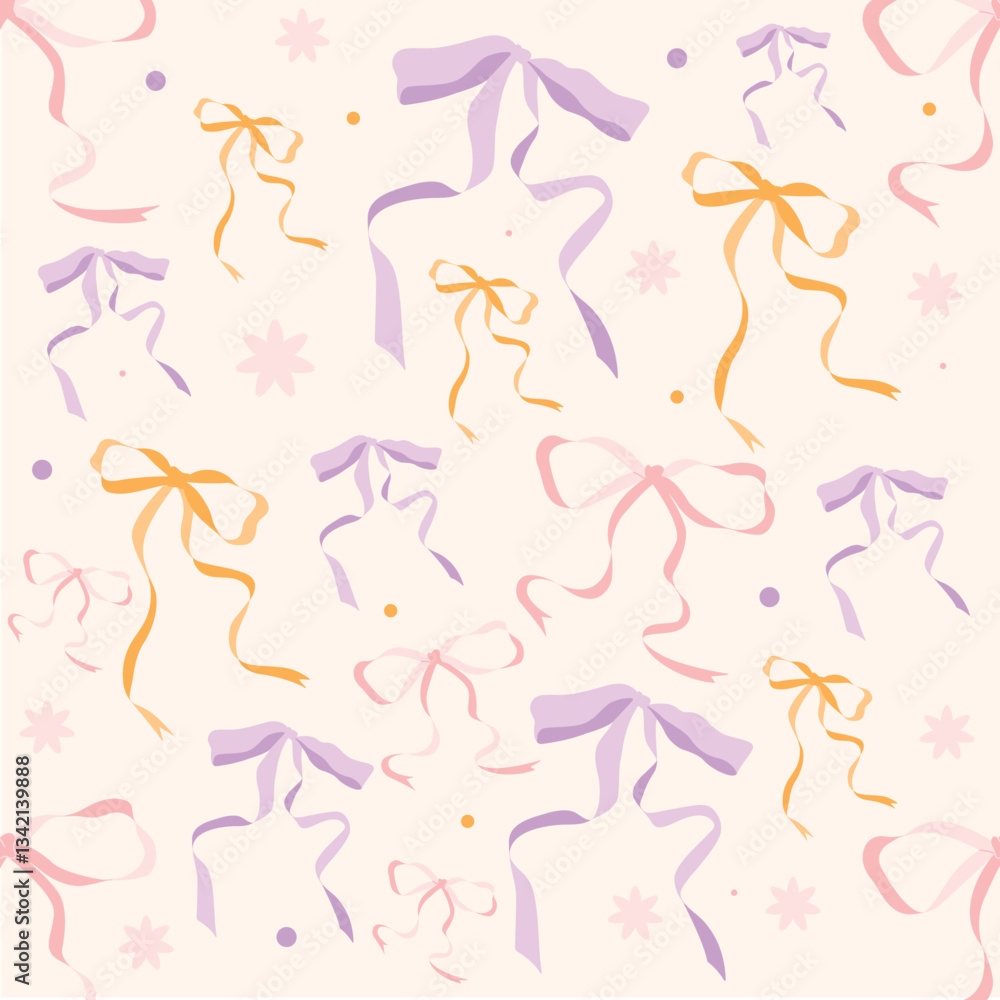 A seamless pattern with elegant bows in pastel tones on a light background. Perfect for textiles, packaging, greeting cards, wallpaper design, and festive decorations.
A seamless pattern with elegant bows in pastel tones on a light background. Perfect for textiles, packaging, greeting cards, wallpaper design, and festive decorations.