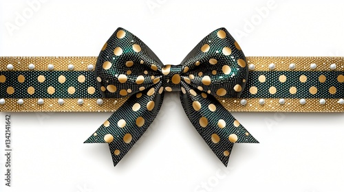 Elegant Bow Ribbon on White Background