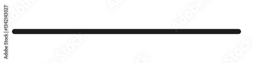 Straight line. Horizontal long vector line.