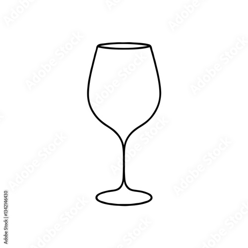 Outline of a wine glass.