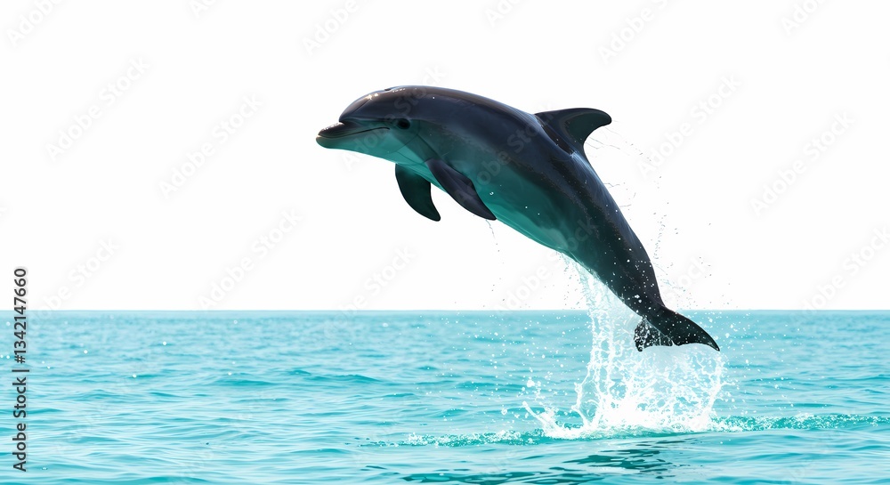 Fototapeta premium Jumping Dolphin: Amazing Ocean Wildlife