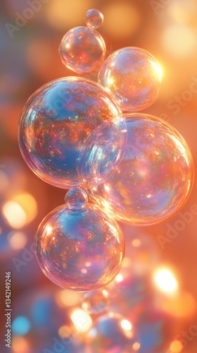 Wallpaper Mural Enchanted Bubbles: A Dreamlike Symphony of Light and Color Torontodigital.ca