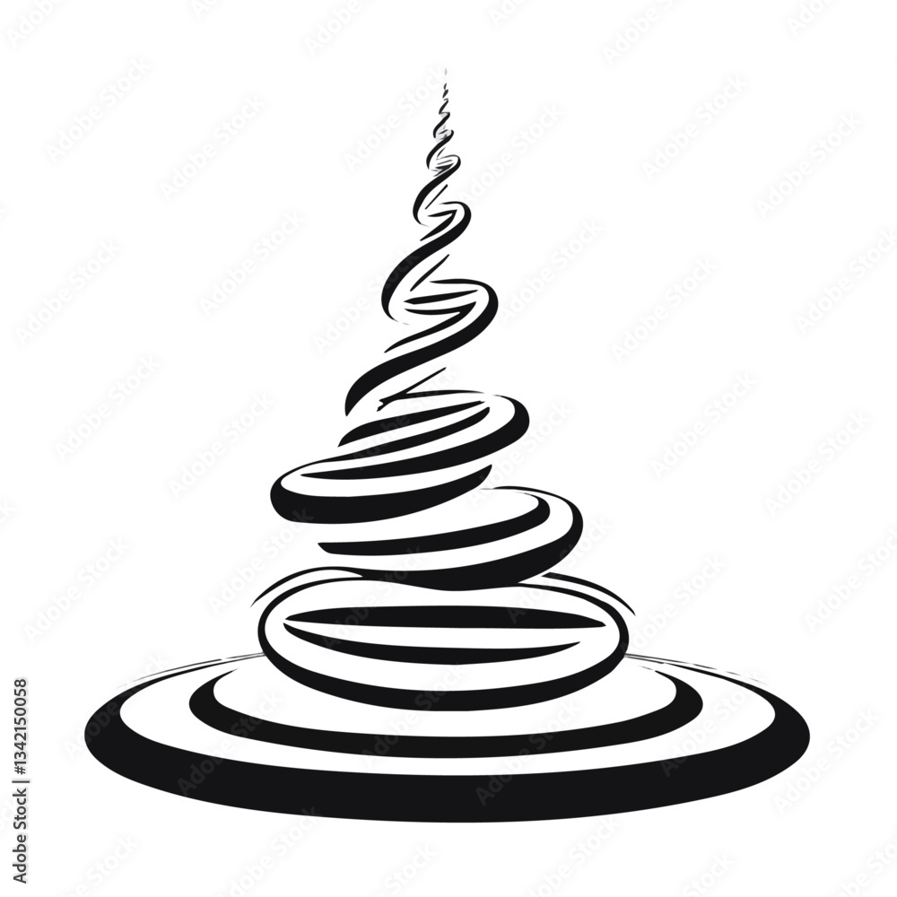 Enlightenment Path symbol - minimalist black and white vector art - perfect for tattoos, logos - isolated on white Enlightenment Path symbol - minimalist black and white vector art - perfect for tattoos, logos - isolated on white