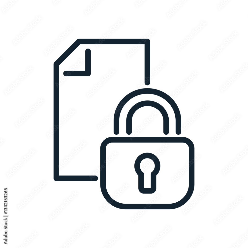 confidentiality agreement document outline icon confidentiality agreement document outline icon