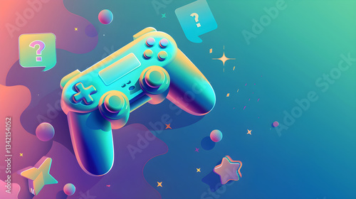 Wallpaper Mural Enthralling Video Game Quiz Concept Illustration Torontodigital.ca