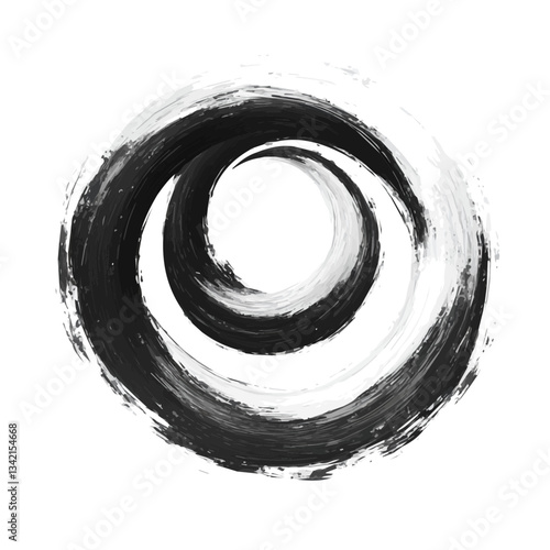 Black and white minimalist infinite wisdom symbol – perfect for tattoos, logos, and vector designs. Isolated on a white background.