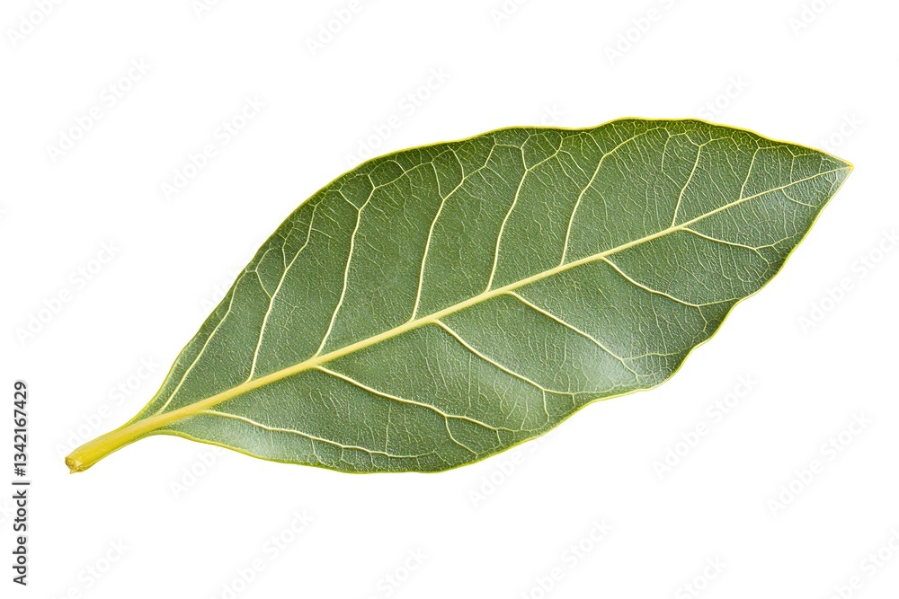 Obraz premium a single bay leaf against a white background