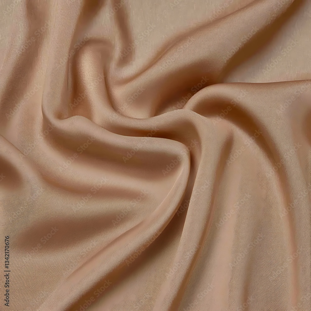 Fototapeta premium Silky flowing fabric displays a delicate arrangement of soft folds