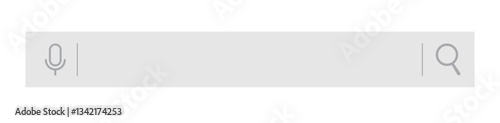Simple search bar as part of user interface design. Vector illustration.