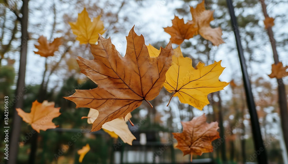 Autumn Leaves Dancing in the Park. Autumn Leaves Dancing in the Park.