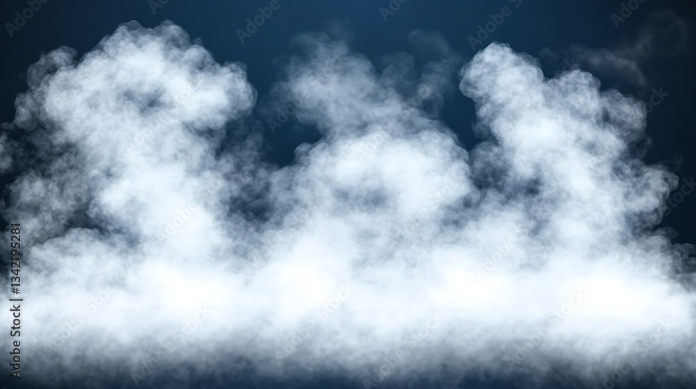 Obraz premium Abstract Smoke Clouds on Dark Background.