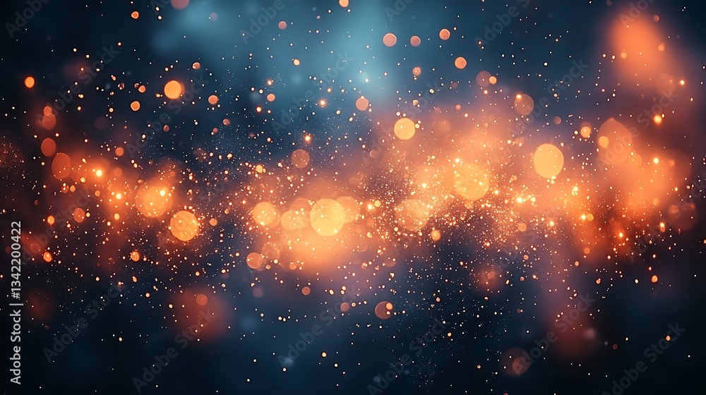 Abstract Bokeh Lights Background Dark Blue Orange Yellow Abstract Bokeh Lights Background Dark Blue Orange Yellow