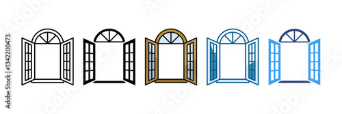 Window Icon Set Multiple Style Collection