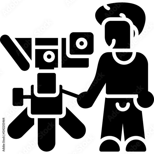 Cameraman Icon Vector Element