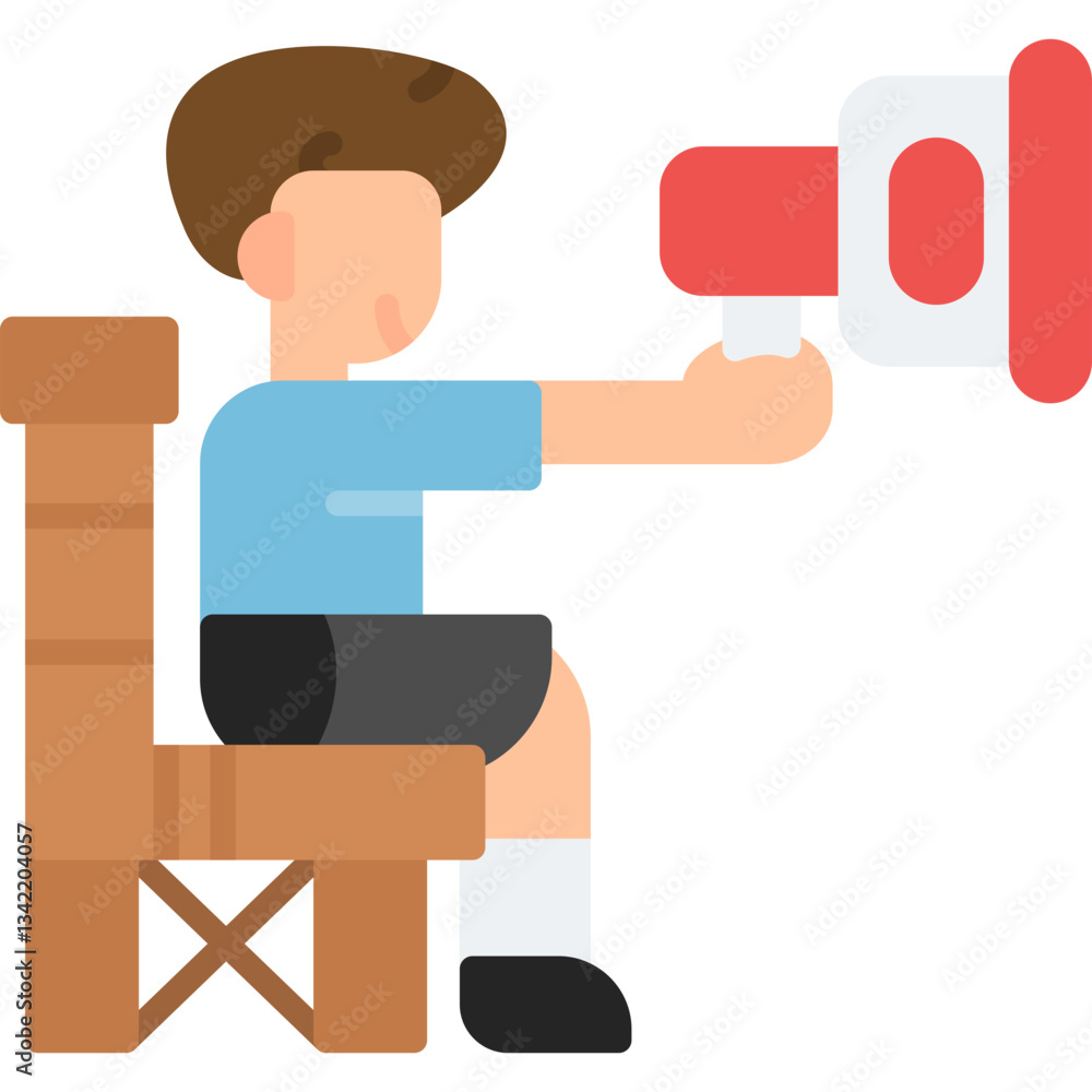 Director Chair Icon Vector Element
