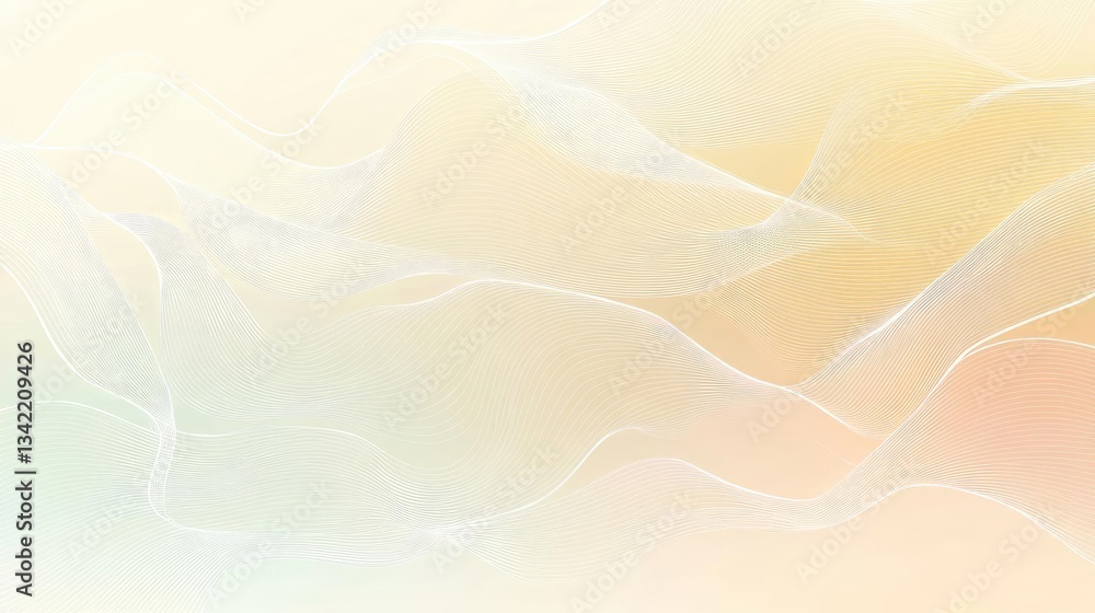 Fototapeta premium Abstract Pastel Wave Background With Soft Lines And Gentle Textureing