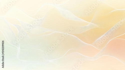 Abstract Pastel Wave Background With Soft Lines And Gentle Textureing