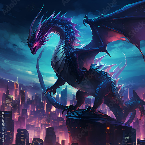 dragon in the night
