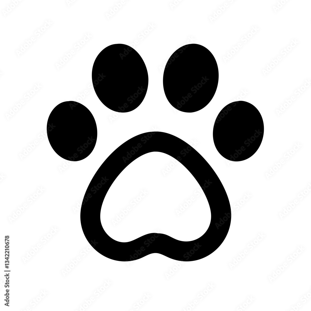 Fototapeta premium Paw Print Icon 