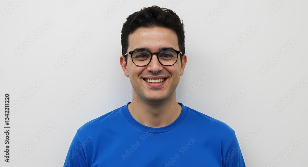 Smiling Man in Blue Shirt Smiling Man in Blue Shirt