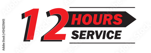 12, 24, 48 and 72 hour mark icon. Work time effect or delivery service time, and service time. 12, 24, 48 and 72 hours clock arrow. Vector illustration.