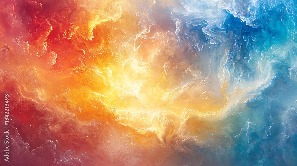 Fototapeta premium Abstract Colorful Swirling Clouds Background