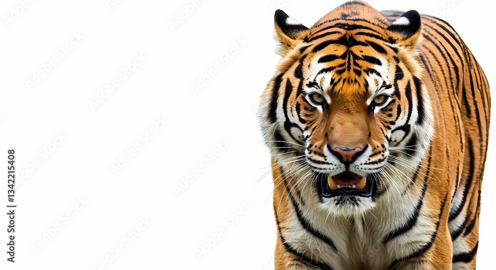 Fototapeta premium Majestic Tiger on White Background