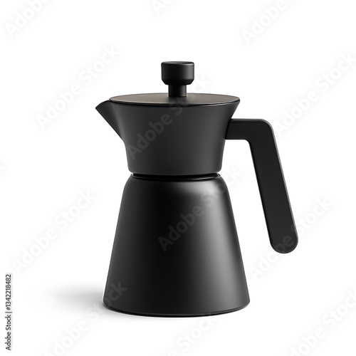 Wallpaper Mural Modern Black Moka Pot Coffee Maker on white background Torontodigital.ca