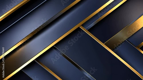 Dark navy blue and gold geometric abstract design