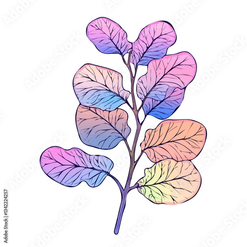 Simple design hand-drawn colorful Sea Grape. Trendy abstract minimal style. Natural fresh. Vector illustration isolated on white background, vector illustration	