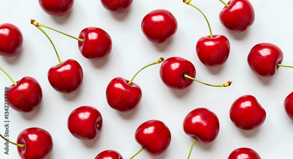Fresh Red Cherries Pattern Fresh Red Cherries Pattern