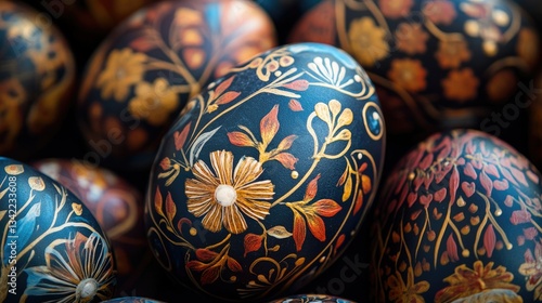 An Easter decoration with cool chicken and egg. Easter holiday concept.