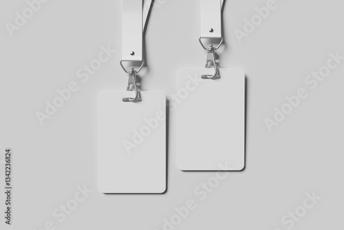 Blank ID card for mockup - 3D Illustration