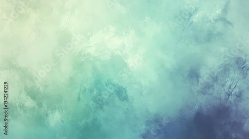 Abstract Teal Green Blue Watercolor Background Texture and Design Pattern for Abstract Visual Art Style and Color Palette Design Inspiration Using Soft Smooth Colors with Simple Clean Lines and