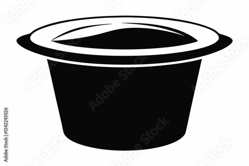 yogurt line art silhouette vector illustration