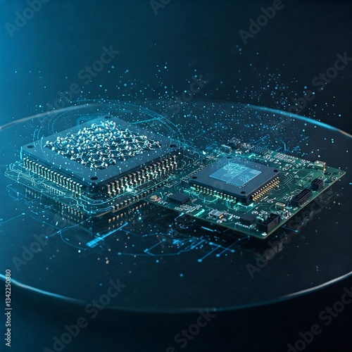 Futuristic AI Microchip & Nanotube Processor – Advanced Technology & Innovation